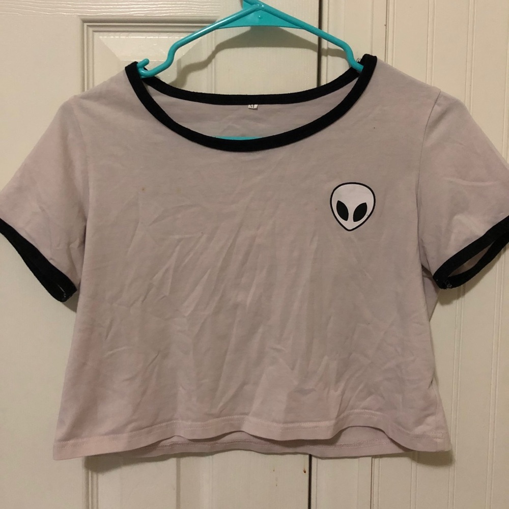 pink alien crop top